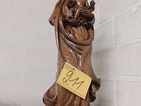 Lot 211 - houten beeld maria en jezus - afbeelding 1 van  2
