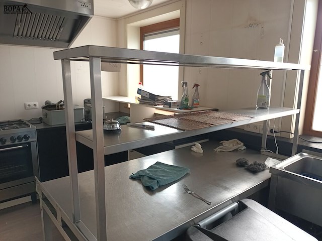 Lot 211 - rvs werktafel met chefrek - afbeelding 3 van  3