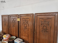 Lot 212 - kastdeuren houtsnijwerk. 4 stuks - afbeelding 1 van  3