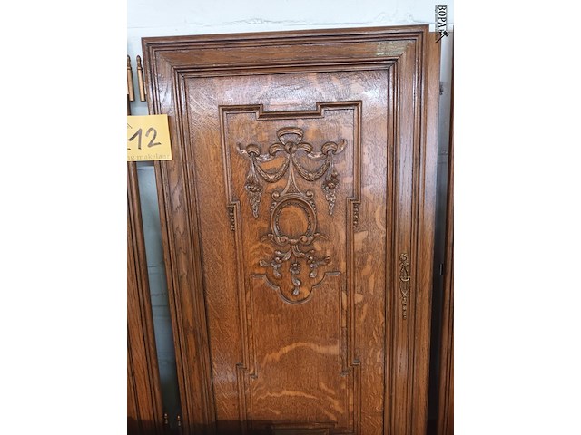 Lot 212 - kastdeuren houtsnijwerk. 4 stuks - afbeelding 3 van  3