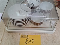 Lot 213 - cappuccinoset - authentiek italiaans - porselein - loge: le - afbeelding 1 van  4