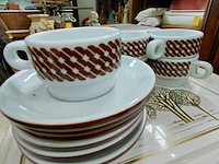 Lot 213 - cappuccinoset - authentiek italiaans - porselein - loge: le - afbeelding 4 van  4