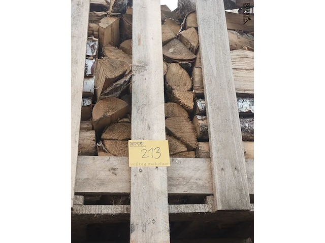 Lot 213 - houten kist met brandhout - afbeelding 4 van  4