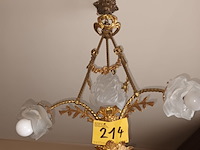 Lot 214 - antieke koperen luster - afbeelding 2 van  4