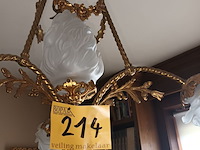 Lot 214 - antieke koperen luster - afbeelding 3 van  4
