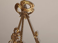 Lot 214 - antieke koperen luster - afbeelding 4 van  4