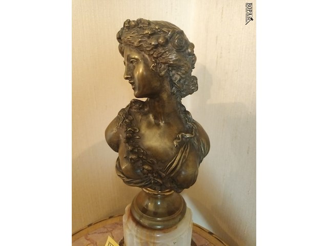 Lot 215 - bronzen beeld op sokkel - marin - afbeelding 2 van  4