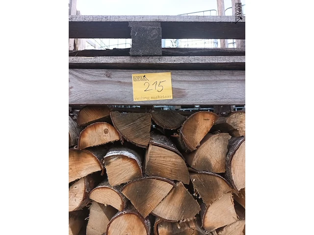 Lot 215 - houten kist met brandhout + lege kist - afbeelding 4 van  5