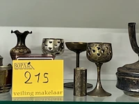 Lot 215 - lot koperen en verzilverde items - 24 stuks