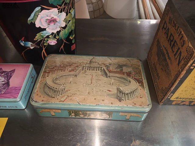 Lot 216 - oude blikken. 6 stuks - afbeelding 3 van  7