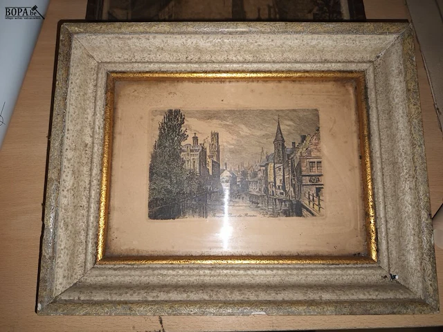 Lot 216 - oude tekeningen. 2 stuks - afbeelding 1 van  5