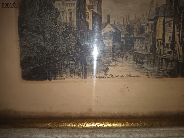 Lot 216 - oude tekeningen. 2 stuks - afbeelding 2 van  5