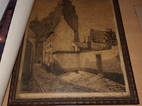 Lot 216 - oude tekeningen. 2 stuks - afbeelding 3 van  5