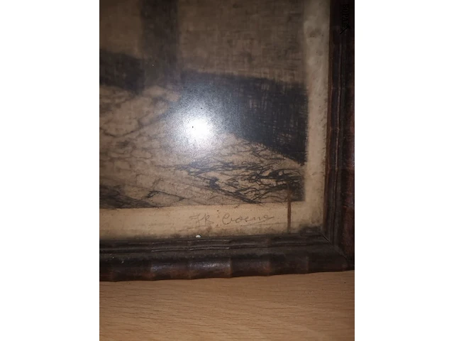 Lot 216 - oude tekeningen. 2 stuks - afbeelding 5 van  5