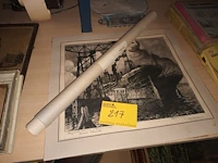 Lot 217 - oude tekeningen. 2 stuks
