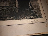 Lot 217 - oude tekeningen. 2 stuks - afbeelding 4 van  5