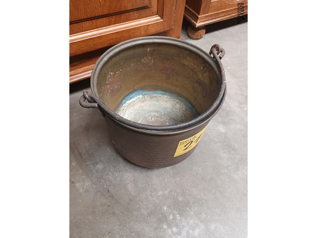 Lot 218 - koperen ketel - afbeelding 2 van  3