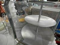 Lot 218 - roestvrijstalen 3 laagse etagère en fotohouder - afbeelding 2 van  4