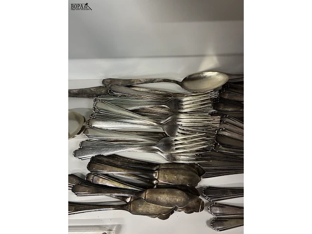 Lot 218 - verzilverd bestek jograbo 100 - afbeelding 4 van  5