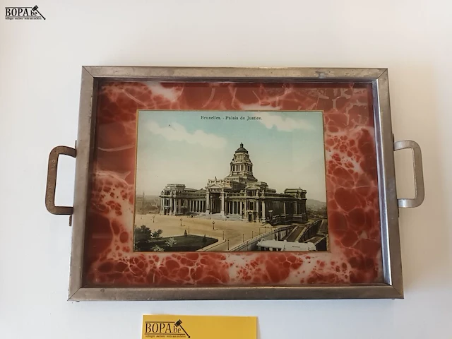 Lot 22 - dienblad bruxelles. palais de justice - afbeelding 4 van  4