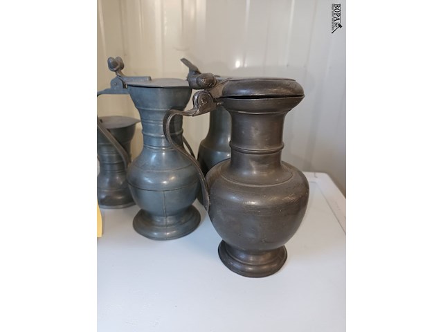 Lot 22 - kannetjes in tin. 5 stuks - afbeelding 2 van  4