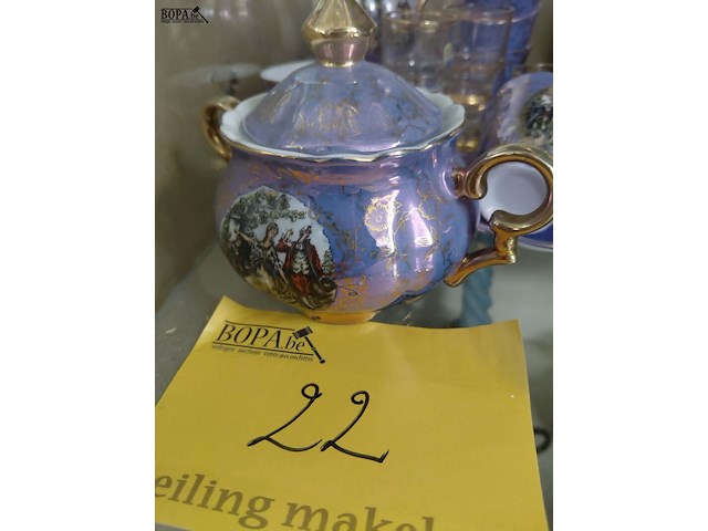 Lot 22 - lot vintage porseleinen thee servies - afbeelding 2 van  5