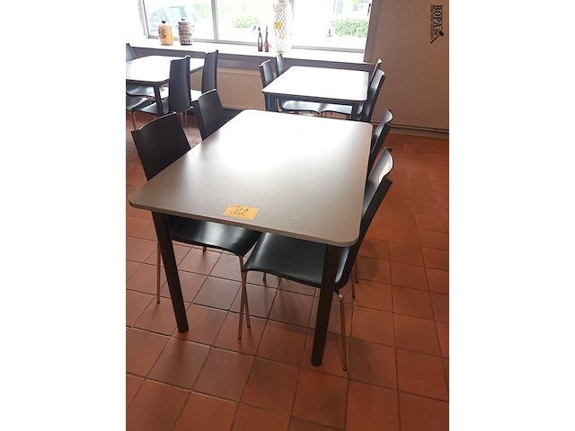 Lot 22 - rechthoekige horeca tafels. 8 stuks - afbeelding 1 van  5