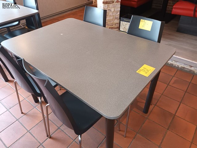 Lot 22 - rechthoekige horeca tafels. 8 stuks - afbeelding 4 van  5