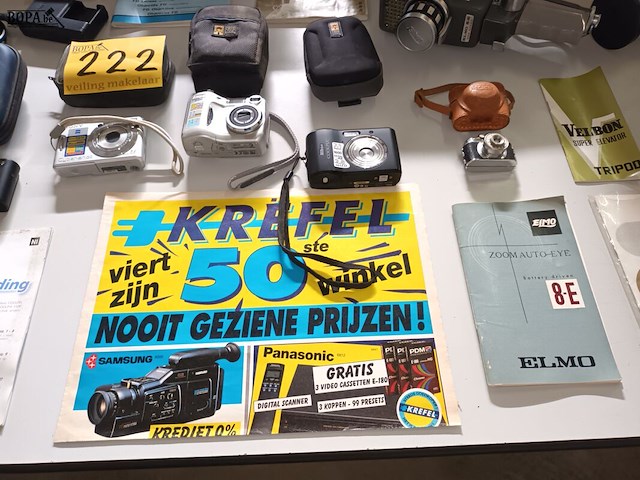 Lot 222 - fototoestellen en filmcamera’s. 15 stuks - afbeelding 4 van  7