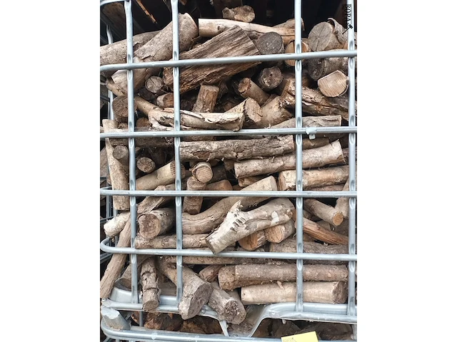 Lot 225 - metalen kooi met brandhout. 4 stuks - afbeelding 3 van  6