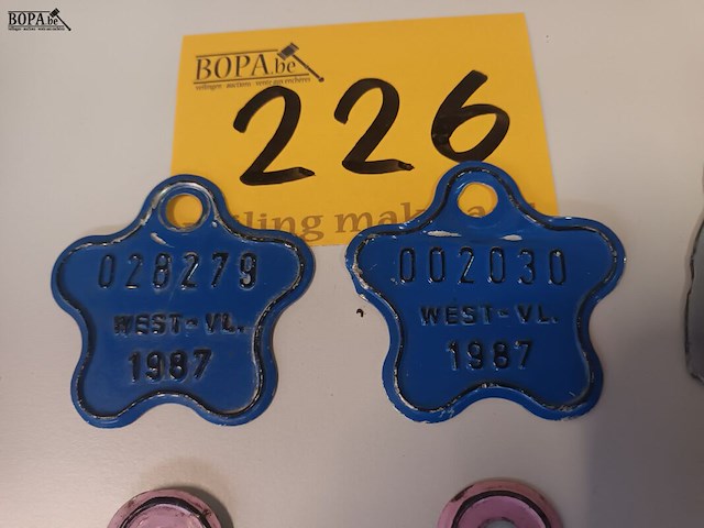 Lot 226 - fietsplaatjes. 7 stuks - afbeelding 2 van  4