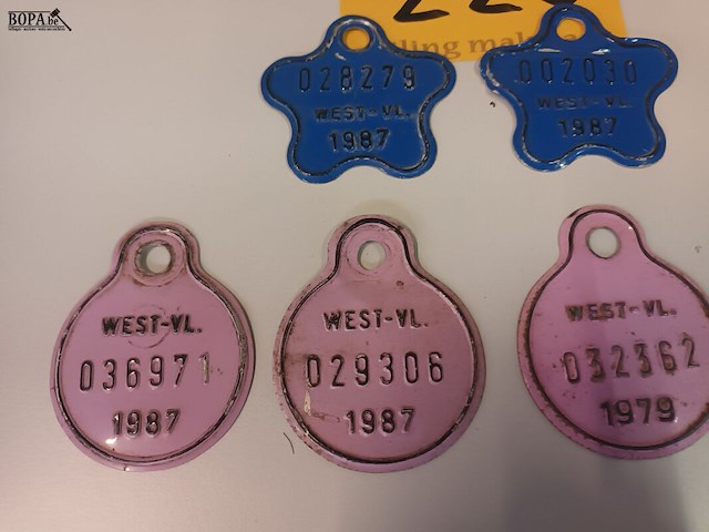 Lot 226 - fietsplaatjes. 7 stuks - afbeelding 4 van  4