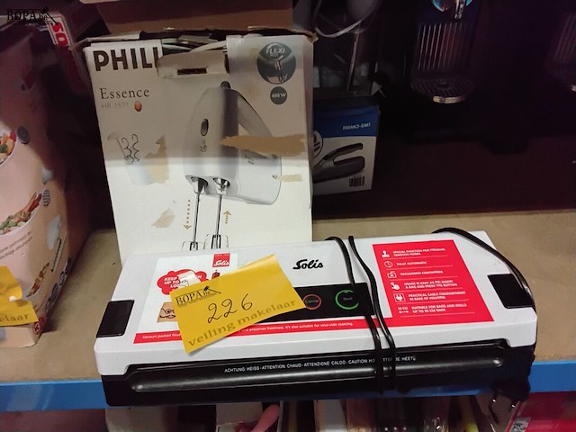 Lot 226 - philips klopper en vacuumtoestel - afbeelding 1 van  1