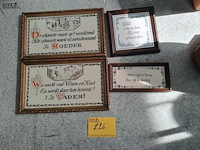 Lot 226 - vintage spreuken in kader met levenswijsheden - afbeelding 1 van  3
