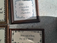Lot 226 - vintage spreuken in kader met levenswijsheden - afbeelding 2 van  3