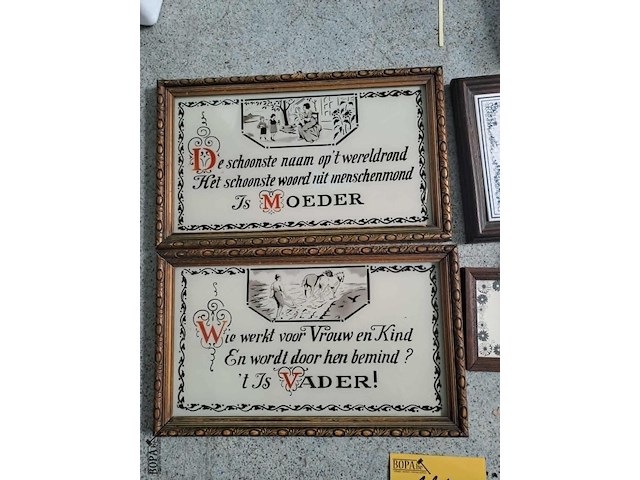 Lot 226 - vintage spreuken in kader met levenswijsheden - afbeelding 3 van  3