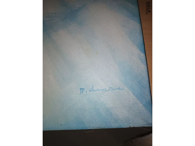Lot 227 - schilderij op doek. 3 stuks - afbeelding 4 van  5