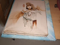 Lot 227 - schilderij op doek. 3 stuks - afbeelding 5 van  5