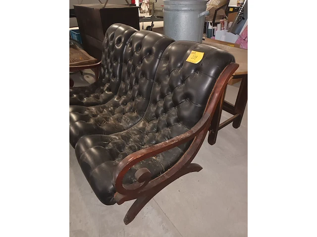 Lot 229 - vintage 3-zitsbank - afbeelding 2 van  4