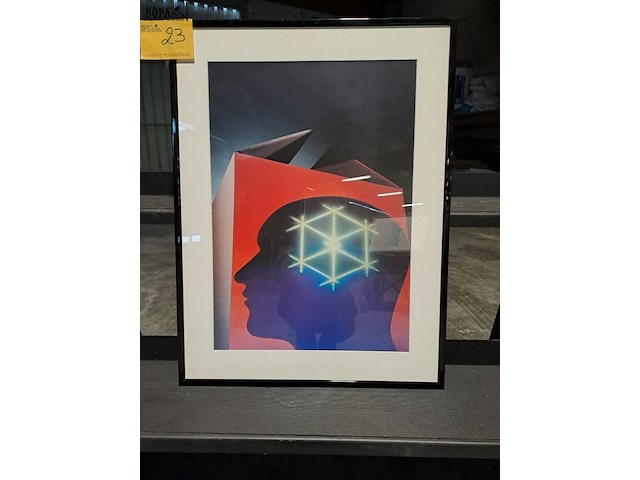 Lot 23 - afbeelding van een kunstwerk abstracte stijl 'video game cyb - afbeelding 1 van  1