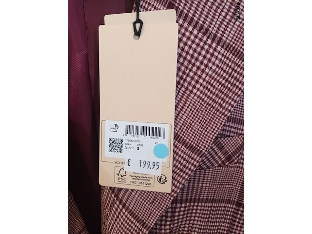 Lot 23 - blazer met ruitmotief maat s - afbeelding 2 van  3