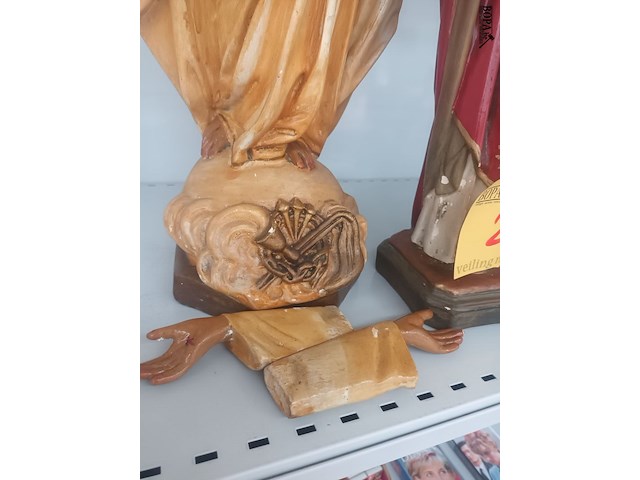 Lot 23 - heiligenbeeld. 3 stuks - afbeelding 3 van  5