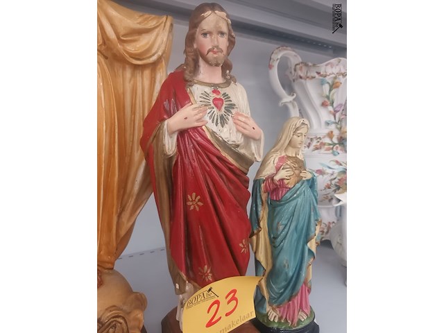 Lot 23 - heiligenbeeld. 3 stuks - afbeelding 4 van  5