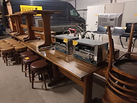 Lot 23 - houten café tafel. 3 stuks - afbeelding 3 van  3