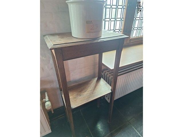 Lot 23 - plantentafel met kamerplant in pot - afbeelding 2 van  2
