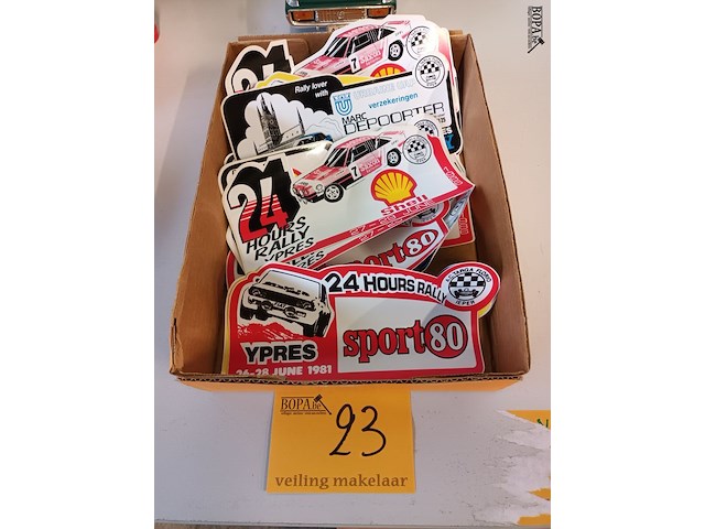 Lot 23 - rally ieper stickers, jaren ‘80. 20 stuks - afbeelding 1 van  5