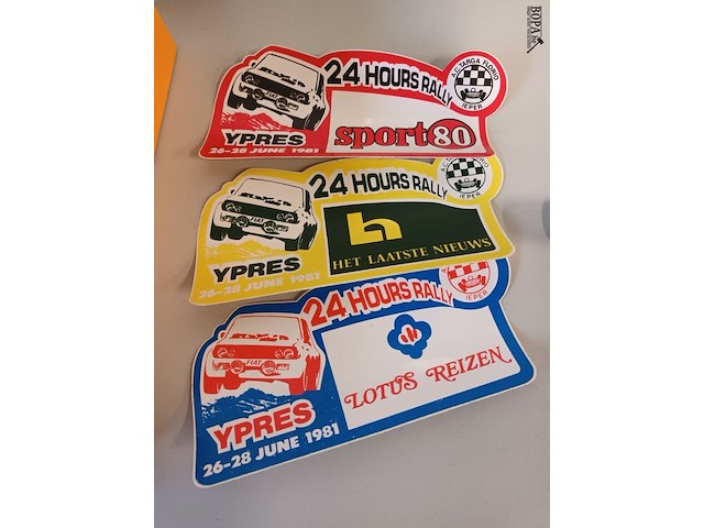 Lot 23 - rally ieper stickers, jaren ‘80. 20 stuks - afbeelding 2 van  5