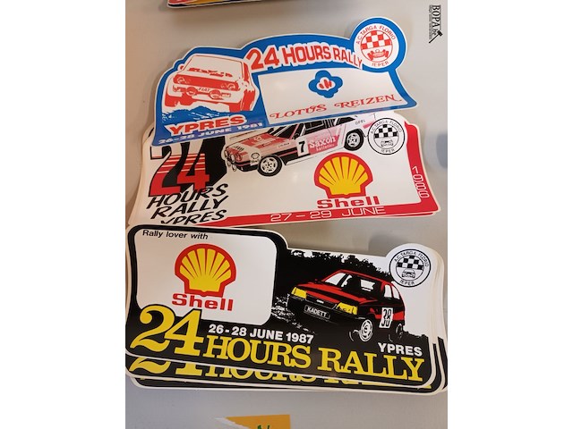 Lot 23 - rally ieper stickers, jaren ‘80. 20 stuks - afbeelding 3 van  5