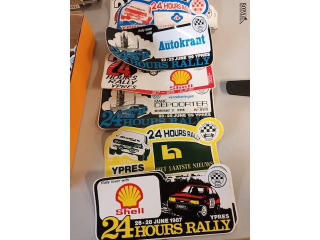 Lot 23 - rally ieper stickers, jaren ‘80. 20 stuks - afbeelding 4 van  5
