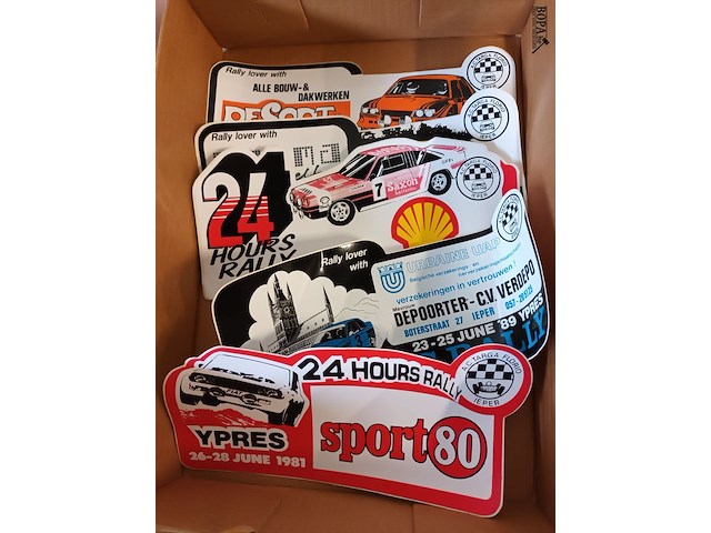 Lot 23 - rally ieper stickers, jaren ‘80. 20 stuks - afbeelding 5 van  5